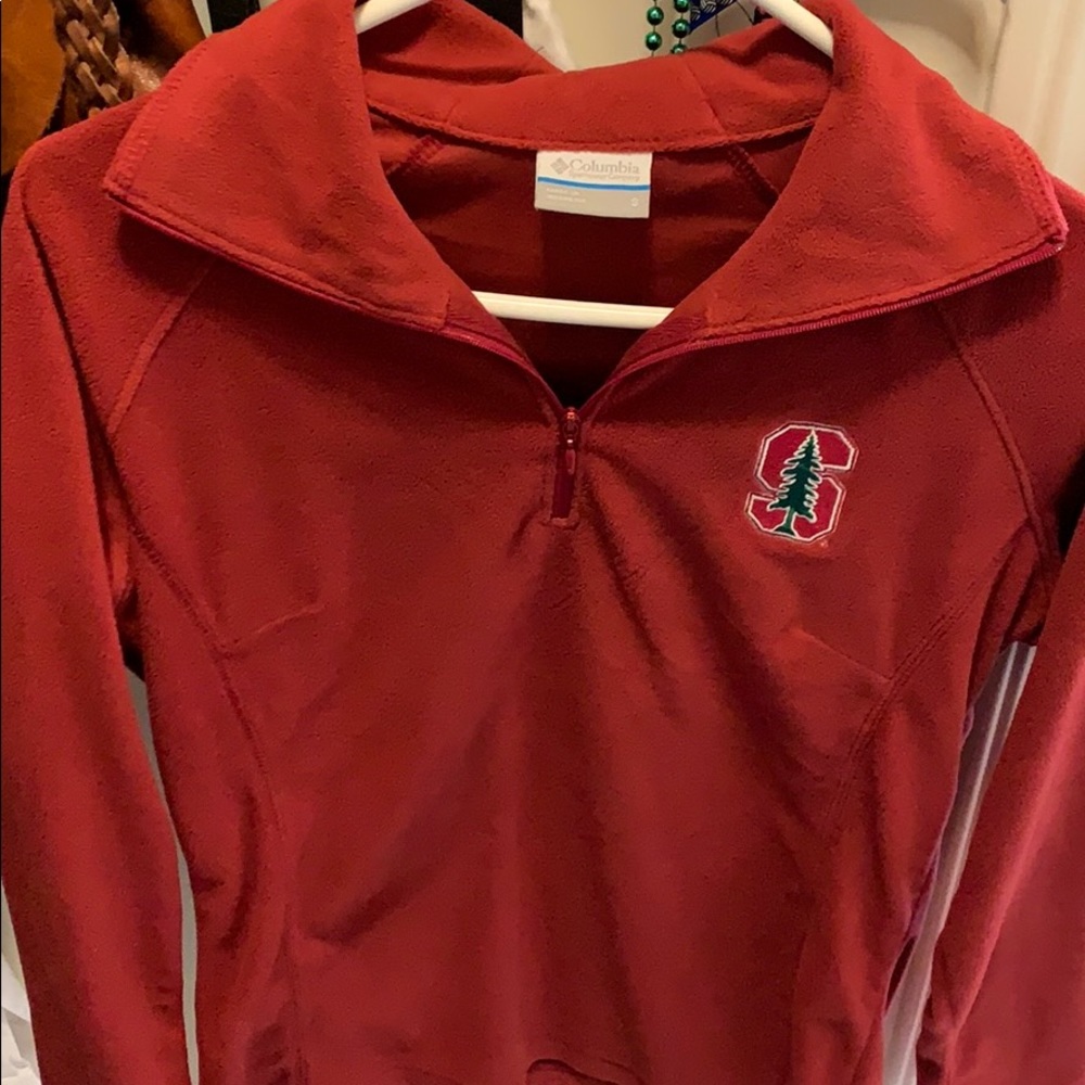 Stanford Columbia quarter 1/4 zip fleece
